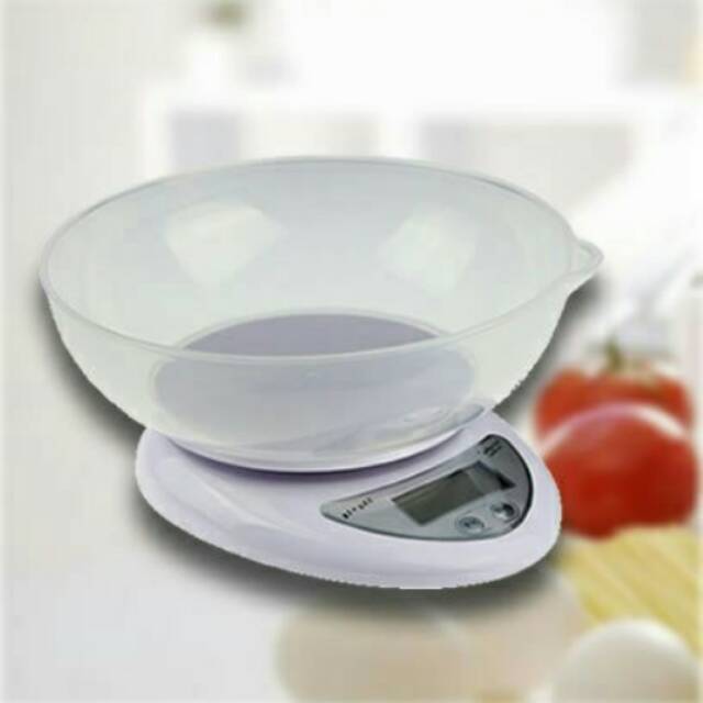 kitchen scale elektronik Timbangan Bumbu Dapur digital Wadah mangkok Putih Dapat bubble packing