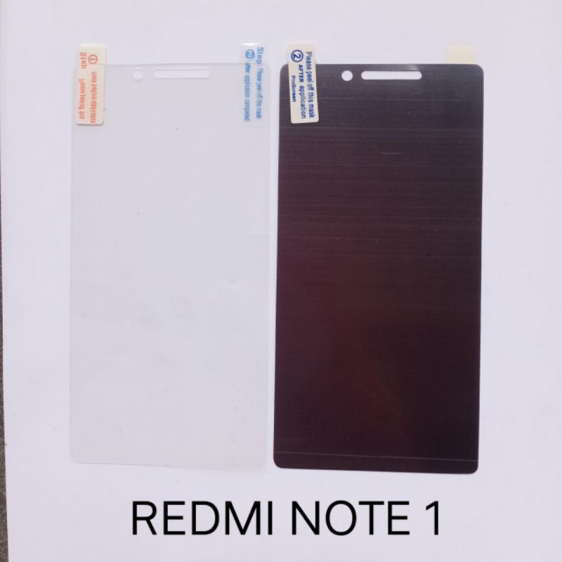 Anti Gores Xiaomi Redmi Note 1 . Redmi Note 2 . Redmi Note 3 Note 3 PRO . Redmi Note 4 . Redmi Note 4X . Redmi Note 5A / Note 5A Prime anti bening anti glare screen guard screen protector pelindung layar