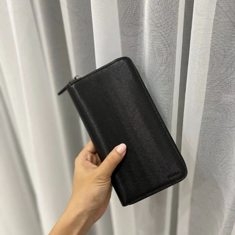 11.11 SALE | PDRO Men Textured Long Leather Wallet