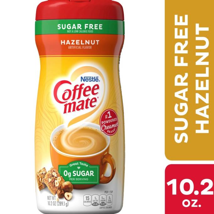 

Coffee Mate Sugar Free Hazelnut Powder Coffee Creamer 289.1 Gram