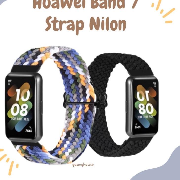 Strap Huawei Band 7 Nilon Tali Huawei Band 7 Nilon Bahan Kancing Stainless <