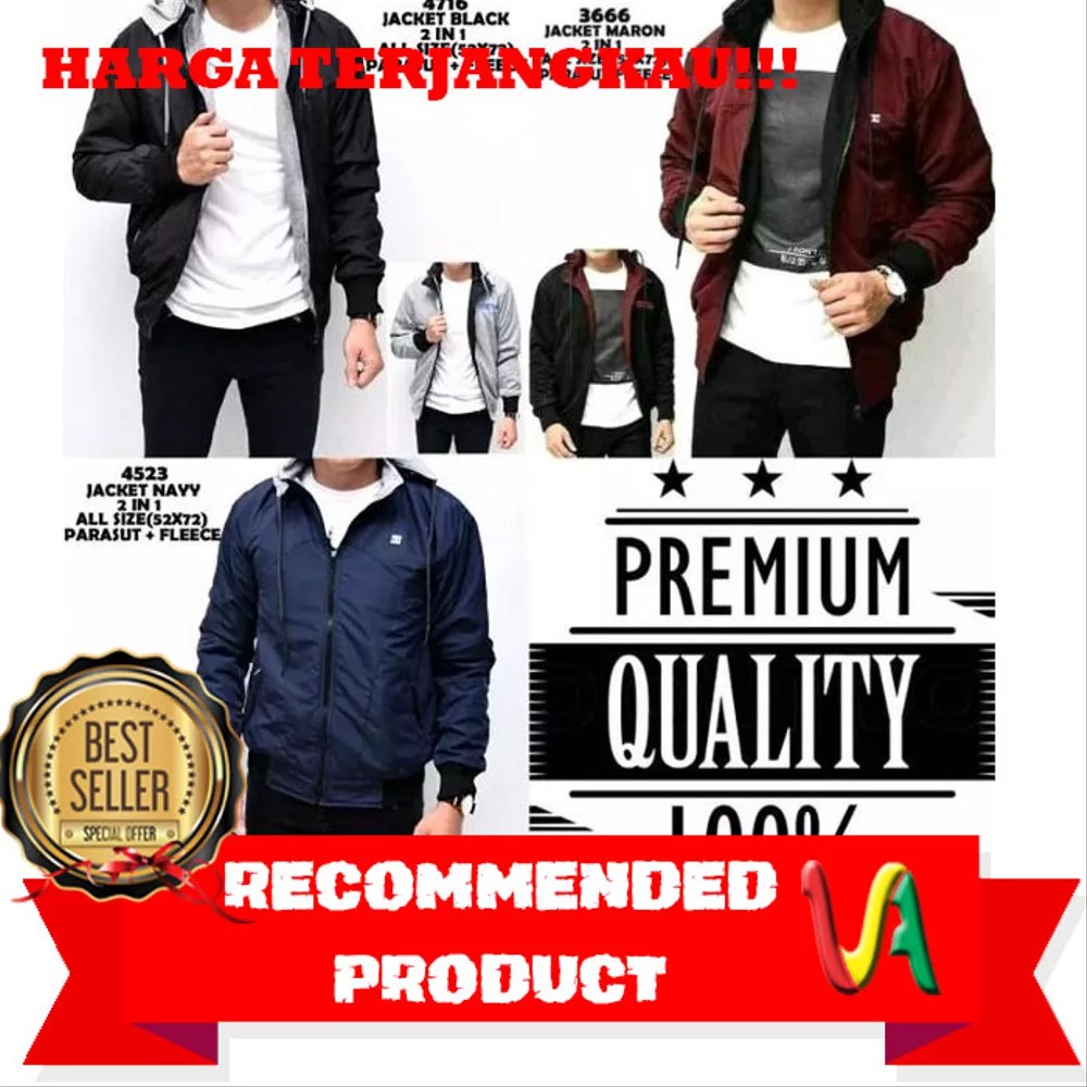 ORIGINAL JAKET PARKA PRIA COWOK PREMIUM . JAKET VANS BOLAK BALIK . JAKET DISTRO - MARON BLACK BK