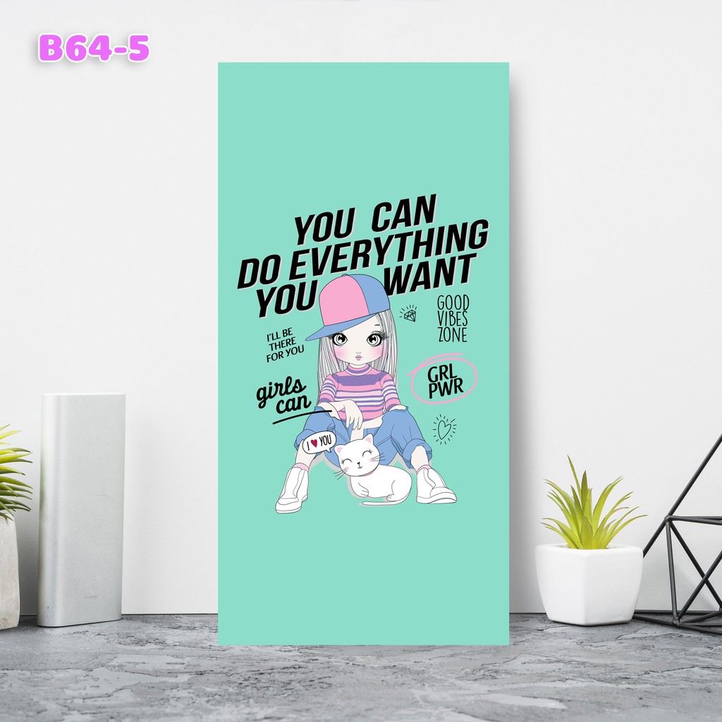 B64 Hiasan Pajangan Dinding Ruang Kamar Cewek Slogan Poster
