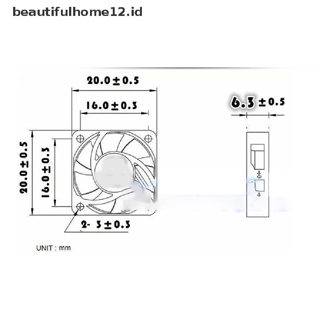 【beautifulhome12.id】 2006 5v12v 2CM 20MM fan Cooling fan 10000RPM ultrathin fan mini laptop fan 2wire .