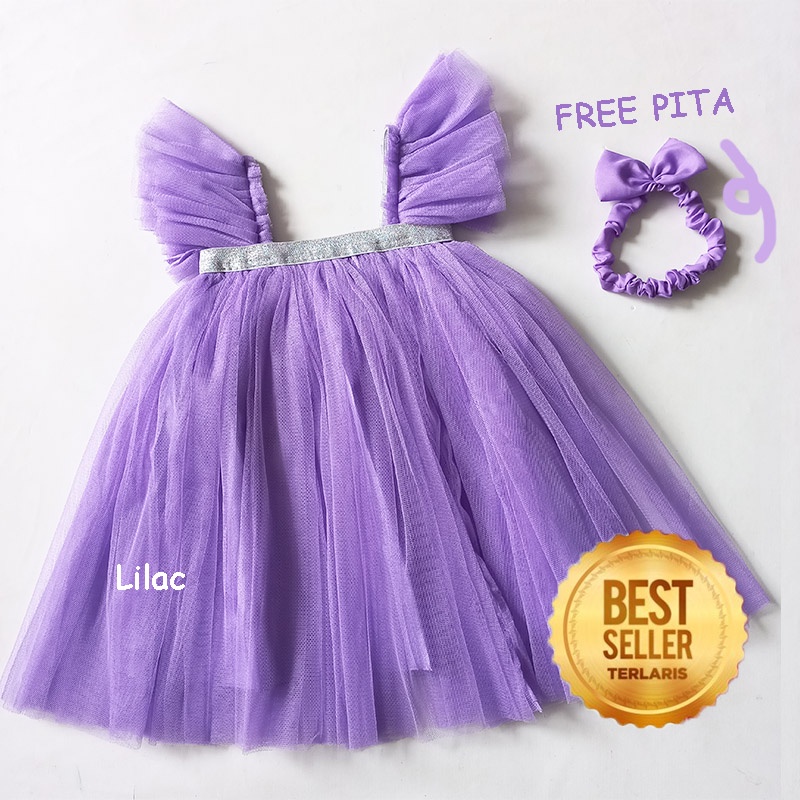 Dress Bayi Perempuan 1 Tahun Import Warna Hitam Putih Earth Tone Gaun Pesta Baby 12 Bulan - 18 Bulan Ala Korea GRATIS PITA Dress Tutu Anak Cewek Adem Bahan Soft Tulle Trend 2022 KA168