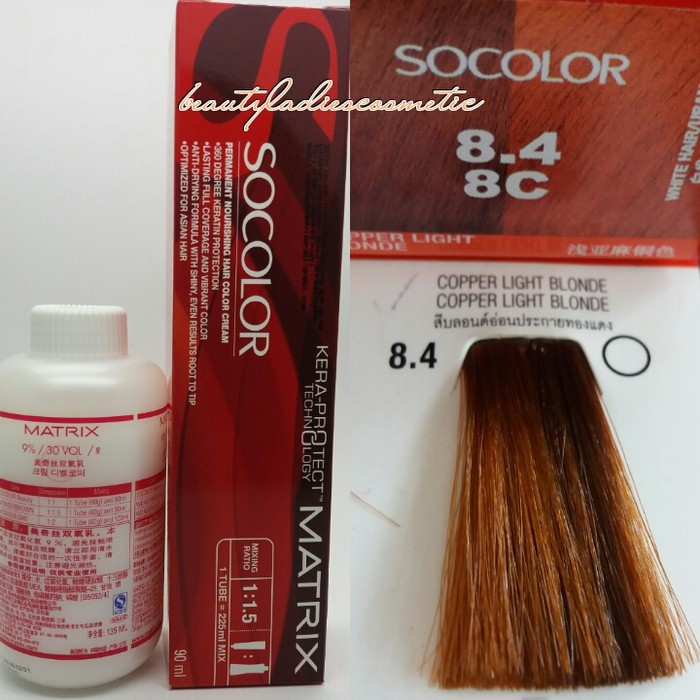 matrix socolor 8.4 copper light blonde 90 ml level 8