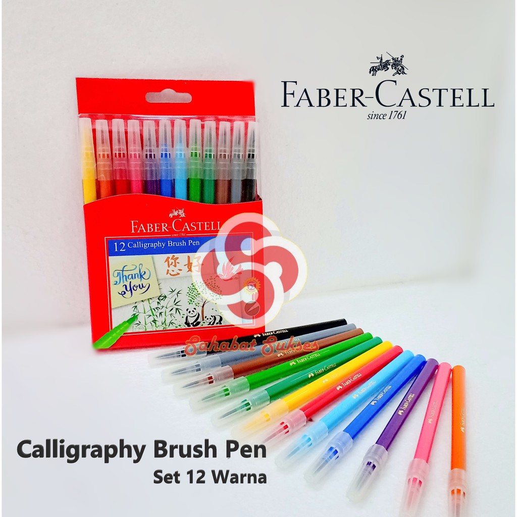 

Faber Castell Calligraphy Brush Pen Set 12 ( Kuas-Kaligrafi-Lettering)