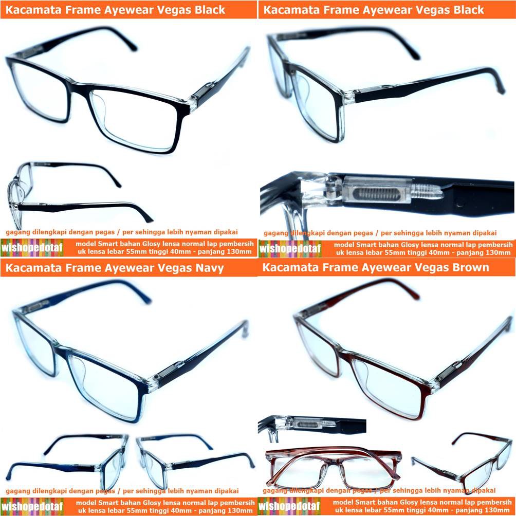 Kacamata Frame Clear Unisex Vegas