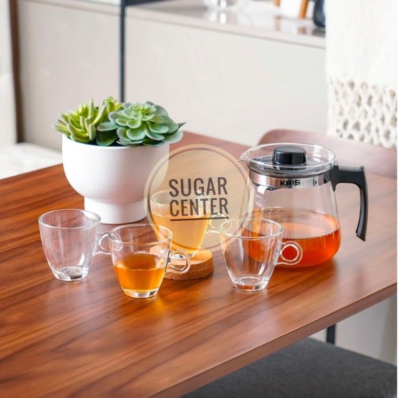 Krishome Set 5 Pcs Teko Teh Dengan Cangkir/Set Teko Krishome/Set Teko Teh/Set Teko Kopi/Set Teko dan