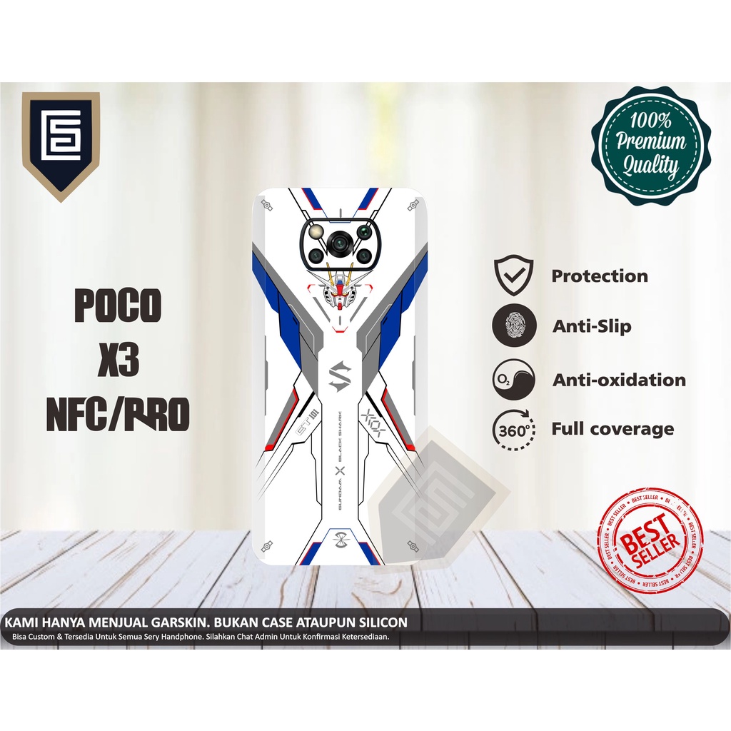 GARSKIN POCO X3 NFC DAN PRO GUNDAM SERIES WHITE BISA COD