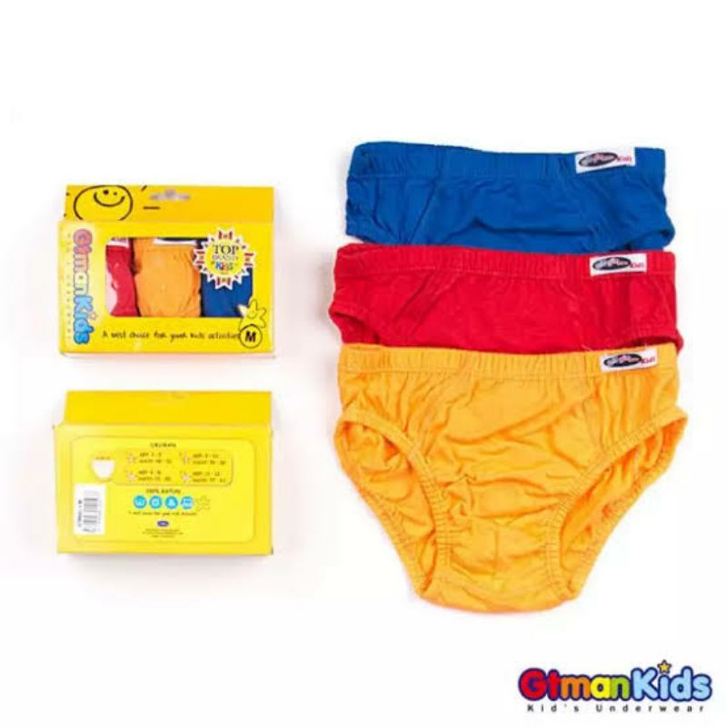 [[ 150 gram ]] CD/Celana Dalam Anak  GT Man Kids (isi 3)