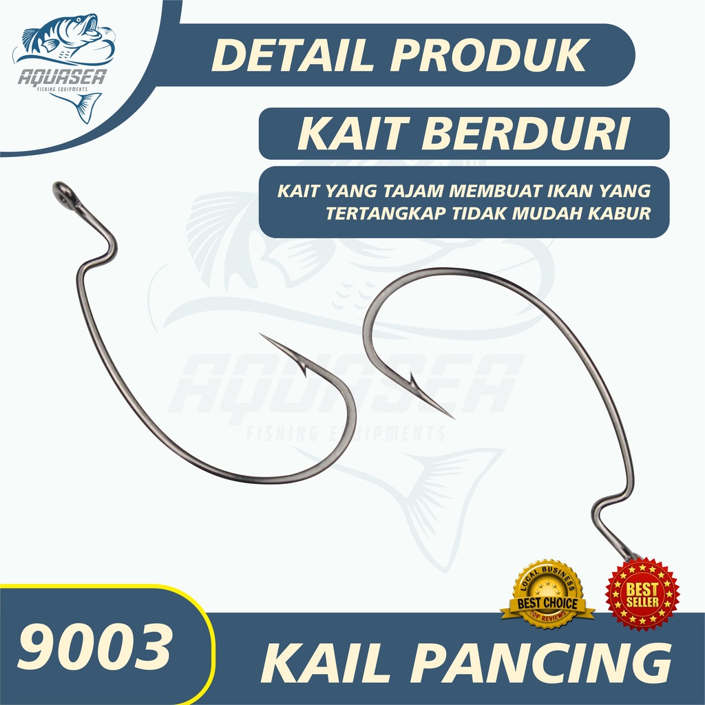 AQUASEA Kail Pancing KAIL SOFTLURE Worm Hook Softbait Hook Fishing Accessories Ringed High Carbon Steel Kail Soft Lure 9003-4