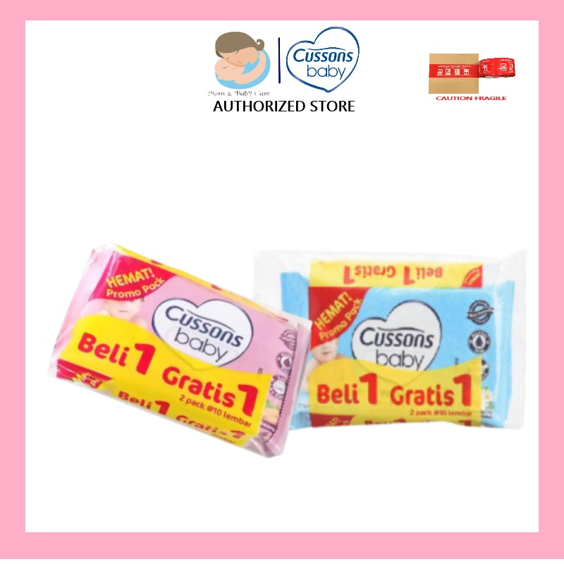 Tisu Basah Cussons Baby Wipes 10's Beli 1 Gratis 1 / Promo Tissue Tisu Basah Cusson Baby Wipes