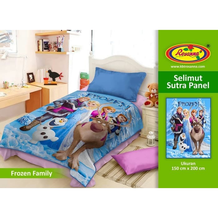 Selimut Sutra Panel Rosanna Frozen Family 150x200