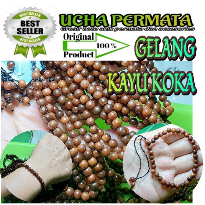 gelang kayu koka asli
