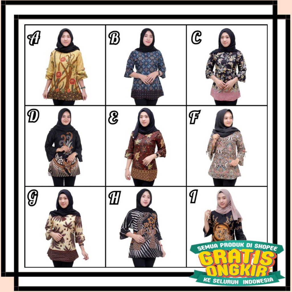 BATIK SEMARANG MURAH - TERBARU TERKINI / Atasan Batik Dolby Dolbi Dobby Doby Tenun Sutra Tulis