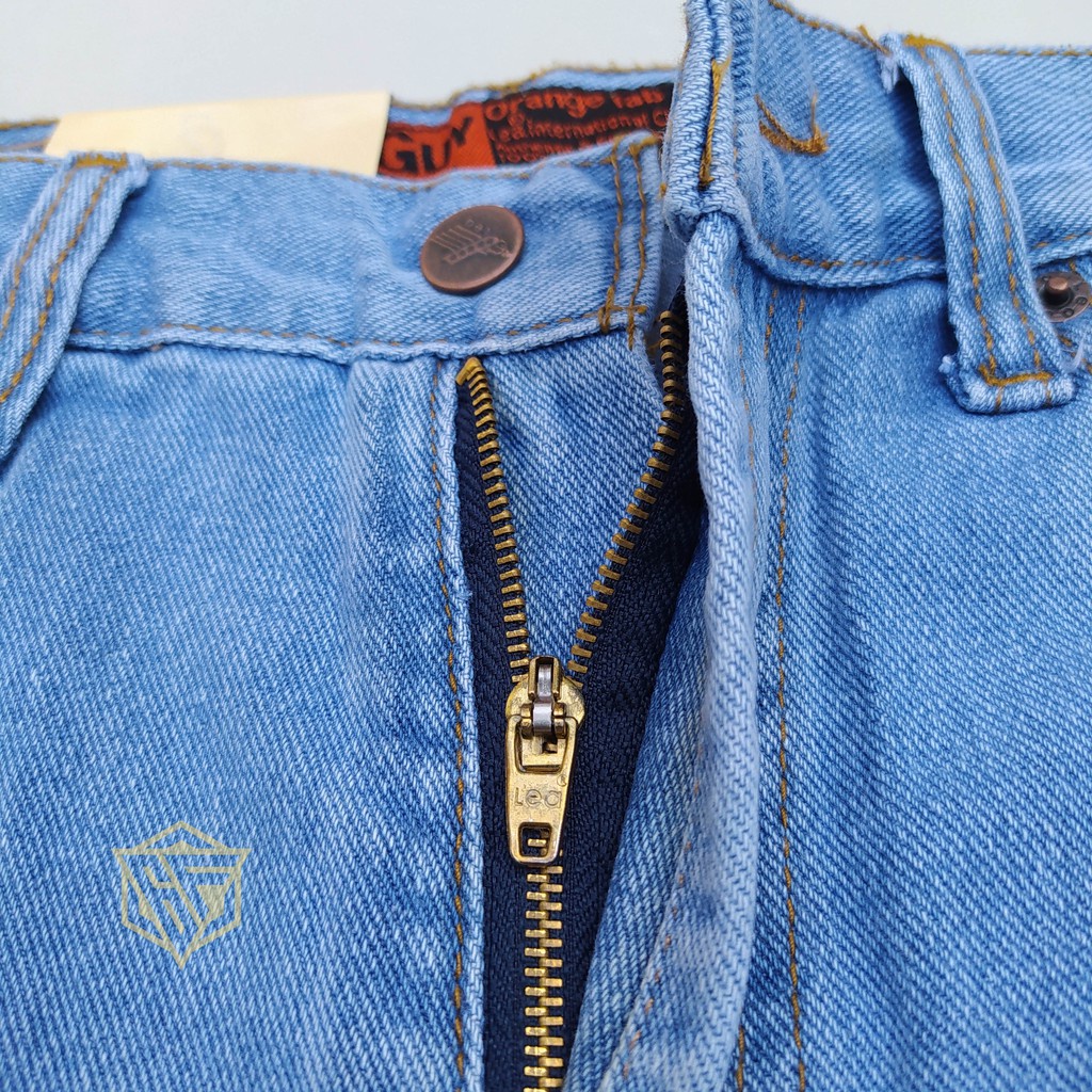 Jeans Lea 606 Original Denim Celana Panjang Pria Model Standar Warna Biru Muda Size 28 - 38