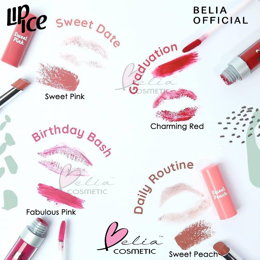 ❤ BELIA ❤ LIP ICE Matte Color Matte Cream with Sakura Extract 2g | pelembab lipstick lipcream mate