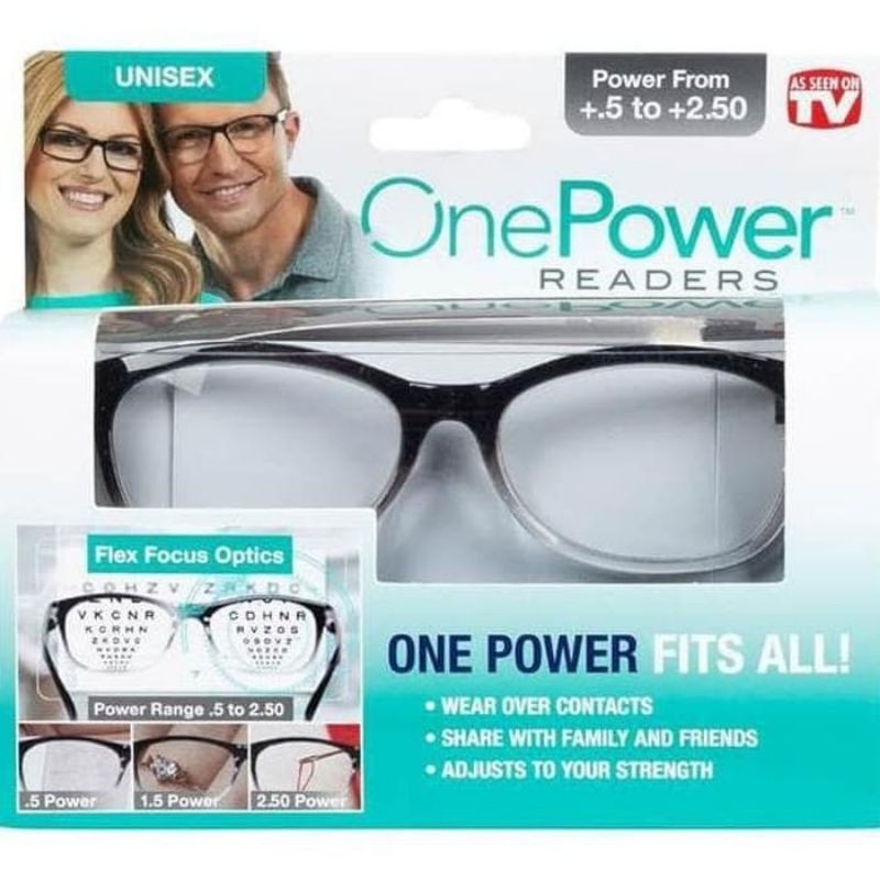 Hokkiterus21 ONE POWER reader auto focus fokus oval kotak kacamata baca dewasa orang tua original