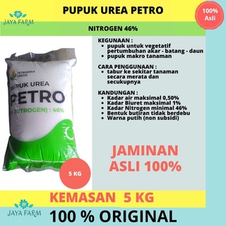 Jual PUPUK UREA PETRO KEMASAN 5 KG | PUPUK PERTUMBUHUAN NITROGEN 46% ...