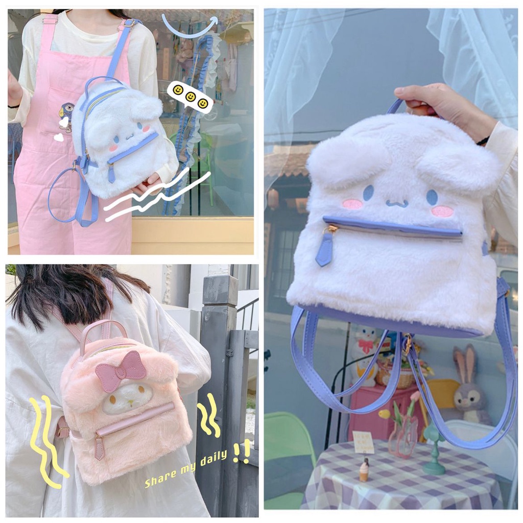 TAS RANSEL MELODY CINNAMOROLL HELLO KITTY BACKPACK BAG IMPOR ANAK PEREMPUAN DEWASA