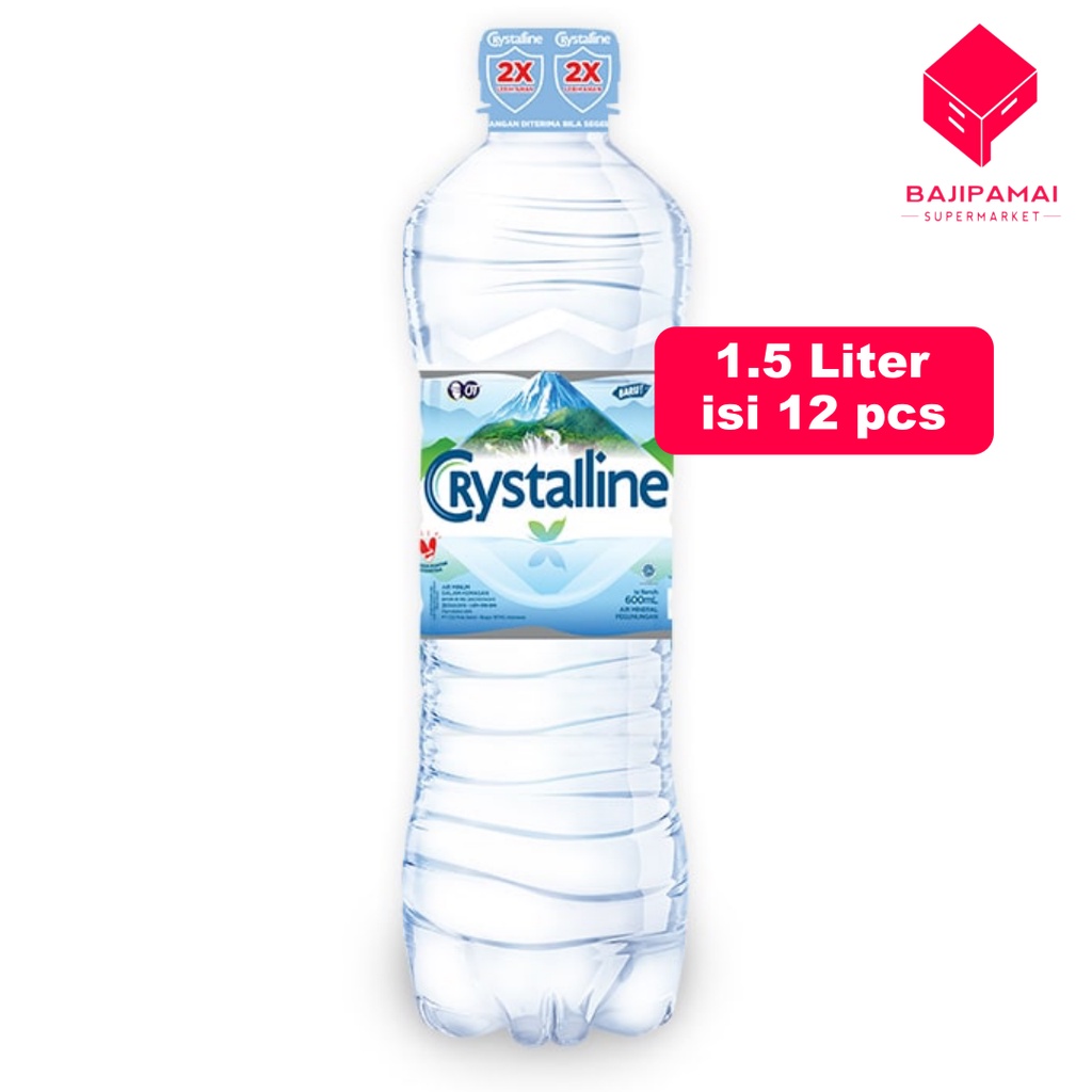 

Air Minum Crystalline 1.5 liter / Karton isi 12 botol