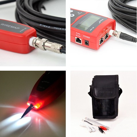 TESTER KABEL LAN COAXIAL TELP TRACKER DIGITAL NF308 NF-308 NOYAFA ORI