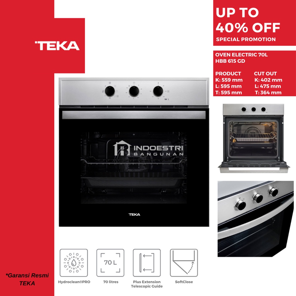 Jual Oven Listrik Teka HBB 615 GD Multifungsi Teka Built In Oven