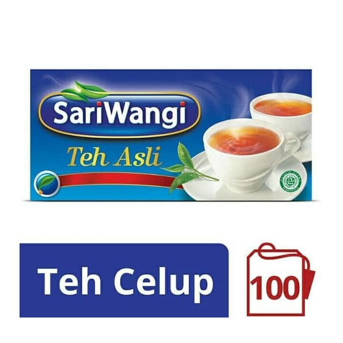 Sariwangi Teh Asli Teh Celup/ Teh Kantong Celup/ Sariwangi Teh Asli 1 Kotak 100 pcs