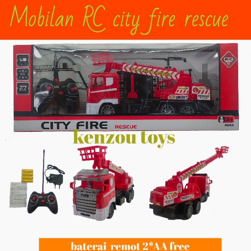 mainan Mobilan RC city fire rescue