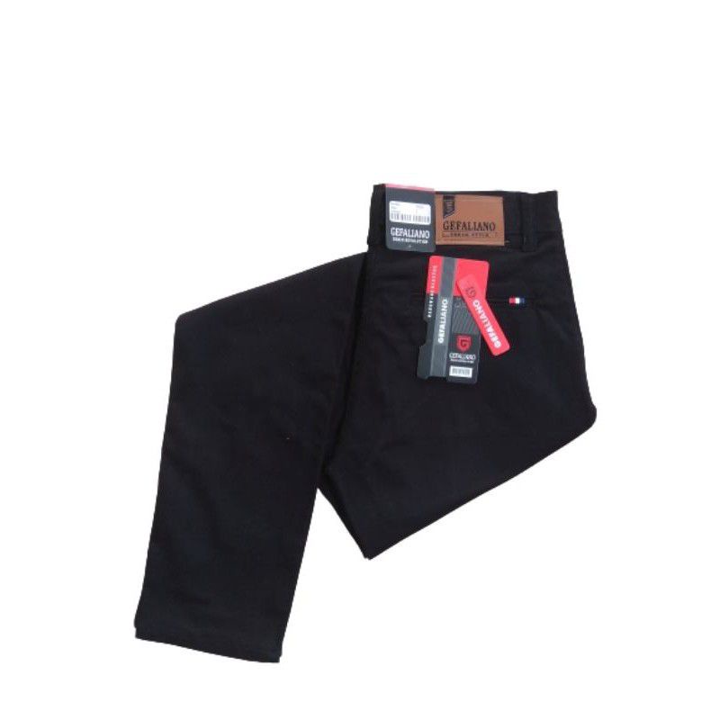 Celana chino hitam panjang