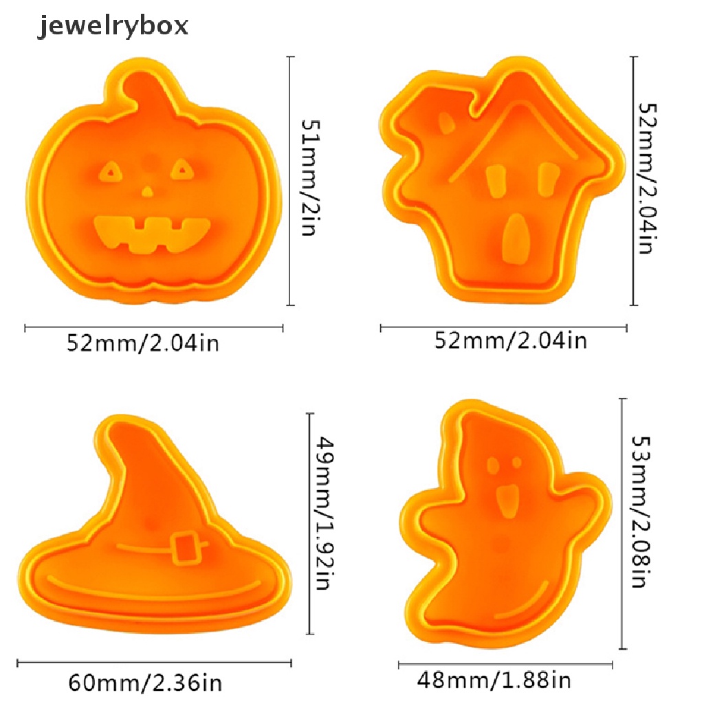 Alat Pemotong Kue Kering Bentuk Labu Hantu Halloween Bahan Plastik Untuk Dekorasi