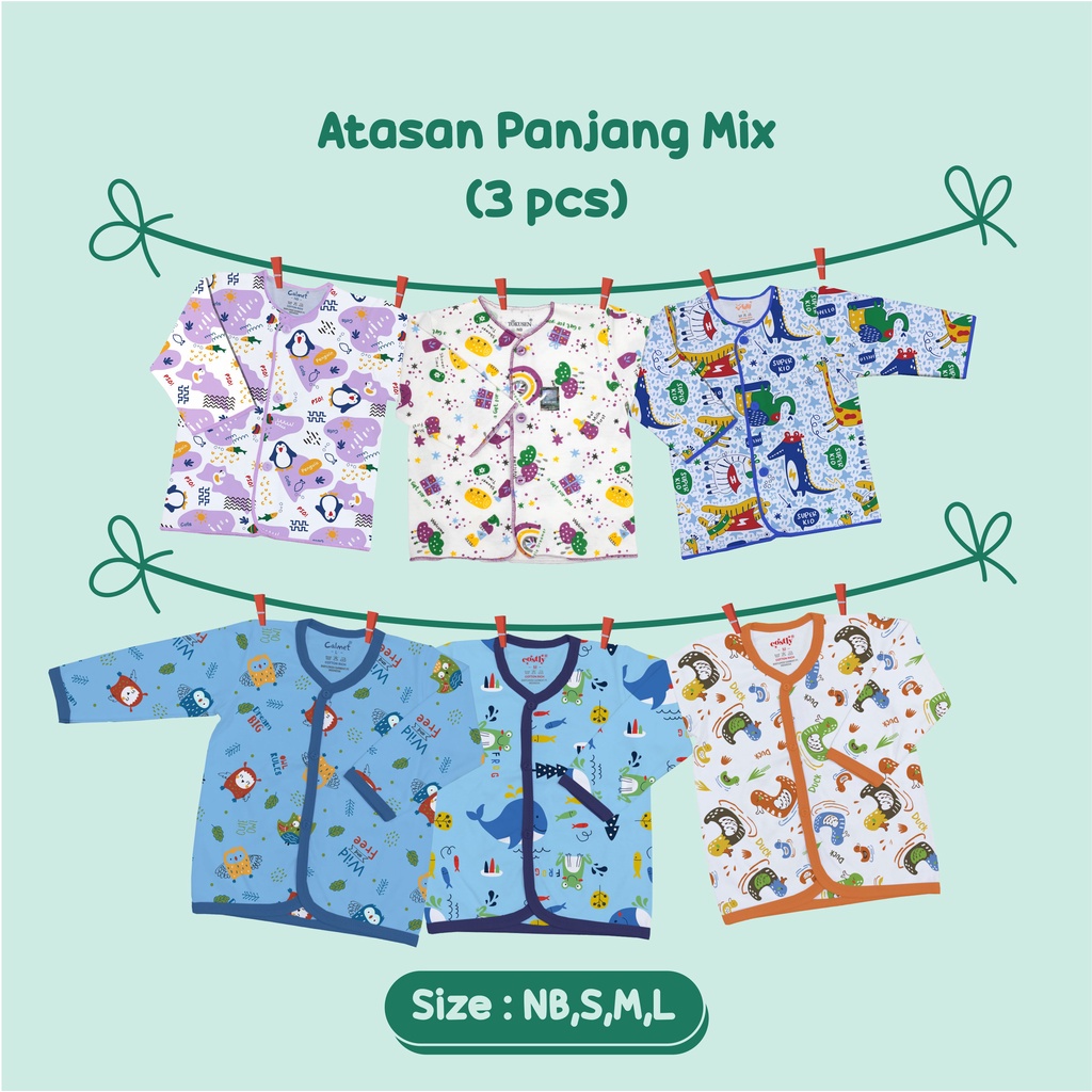 Tokusen Atasan Baju Bayi Mix (3 Pcs)-2