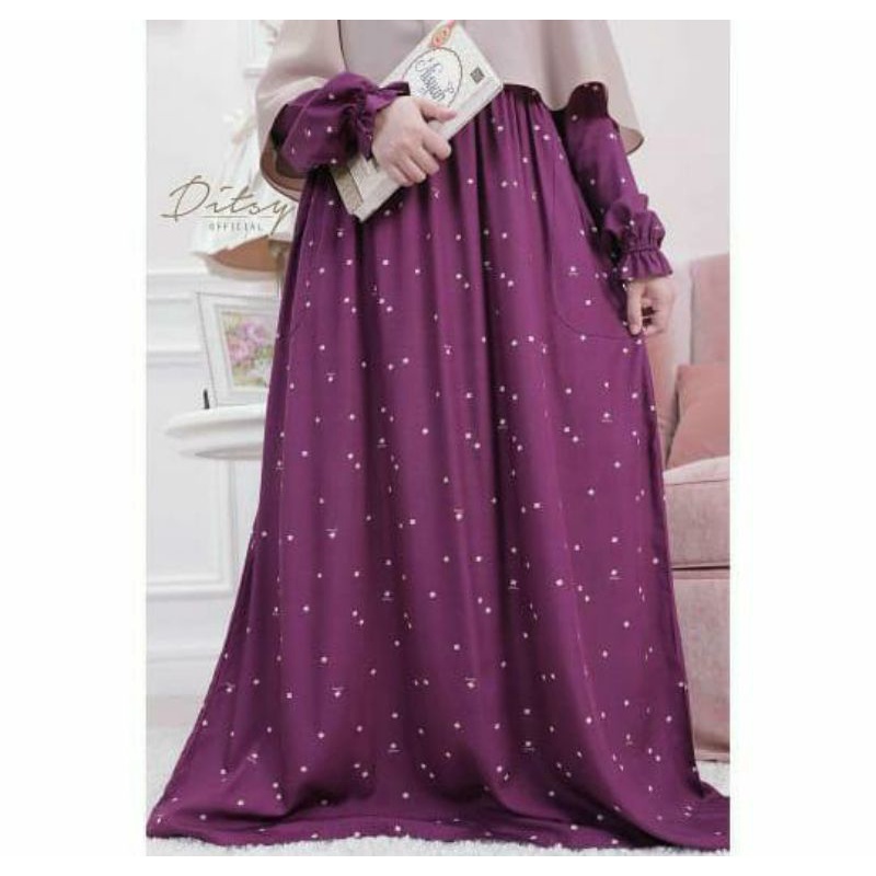 ditsy juli scatolla plum size S dan little scatolla plum size 1