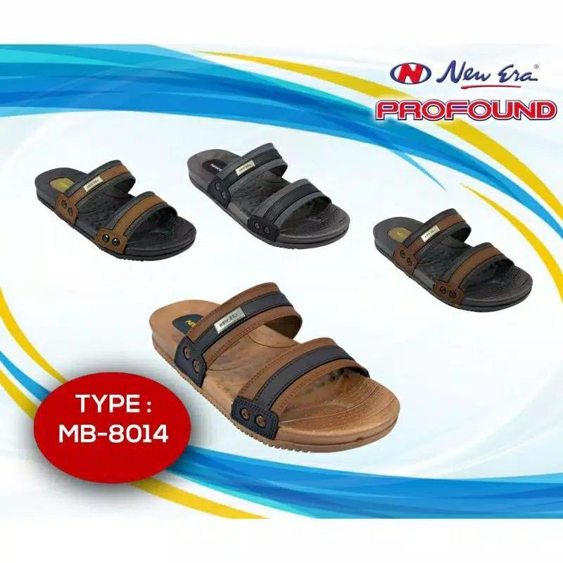 SANDAL SELOP KARET MBAN DUA PRIA NEW ERA MB 8014 39-43