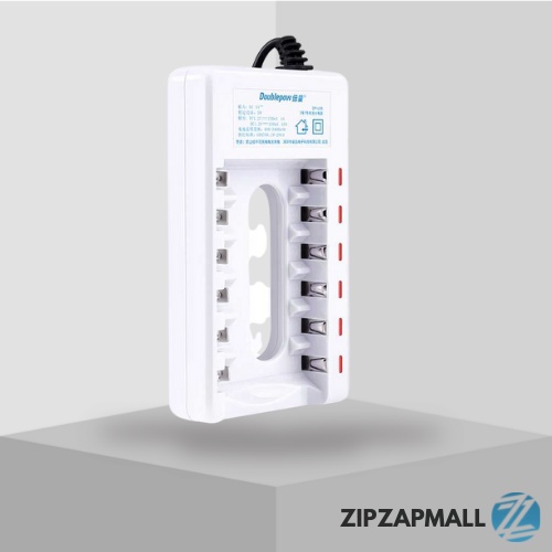 Charger Baterai 6 slot for AA AAA Ni-MH Ni-CD / Charger Baterai AA Senter Ergenizer / Cas Batu Baterai AA AAA Kotak Jam / Charger Batre Battery Isi 4 / Alat Pengisi Daya Baterai / Pengisi Daya Baterai Tahan Lama 6 Slot Abc / Charger Baterai Murah Original