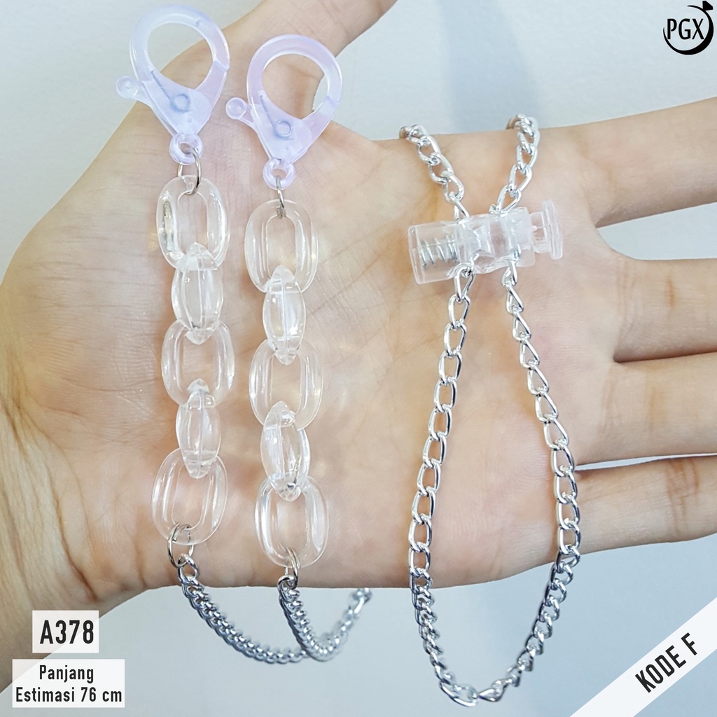 PGX Strap Masker 2in1 Konektor Headloop Tali Masker Kalung Masker Rantai Aksesoris Fashion - A371