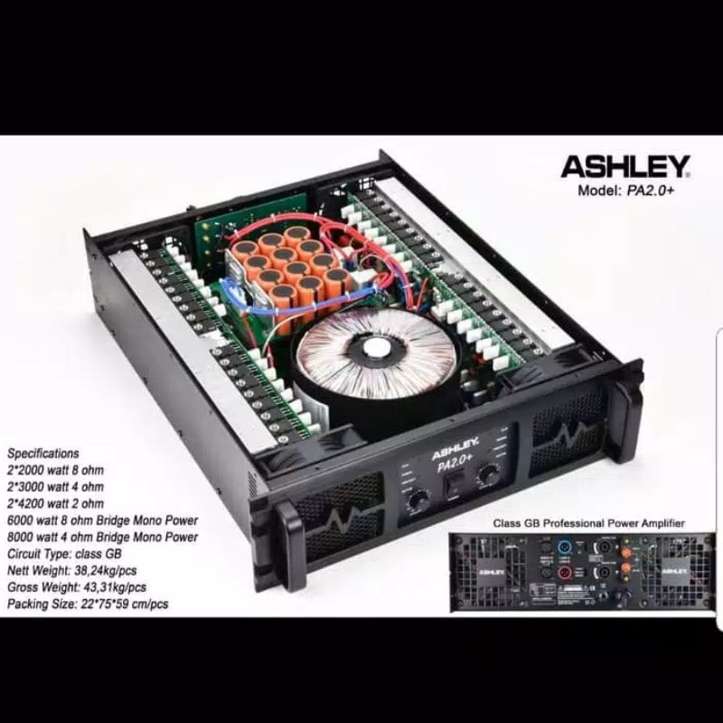 Deskripsi POWER AMPLIFIER ASHLEY PA2.0/PA 2.0 CLASS GB ORIGINALPower amplifier ashley pa 2.0