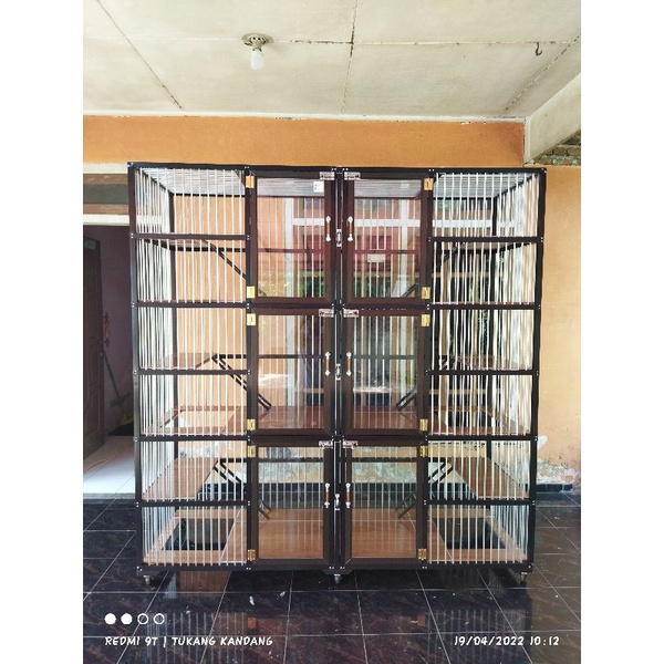 kandang kucing alumunium tingkat jumbo murah