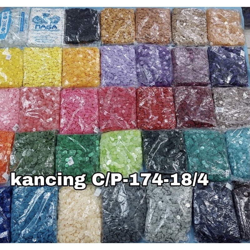 Kancing Kemeja/ Kancing Hem Lubang uk 18/2L (11 mm)