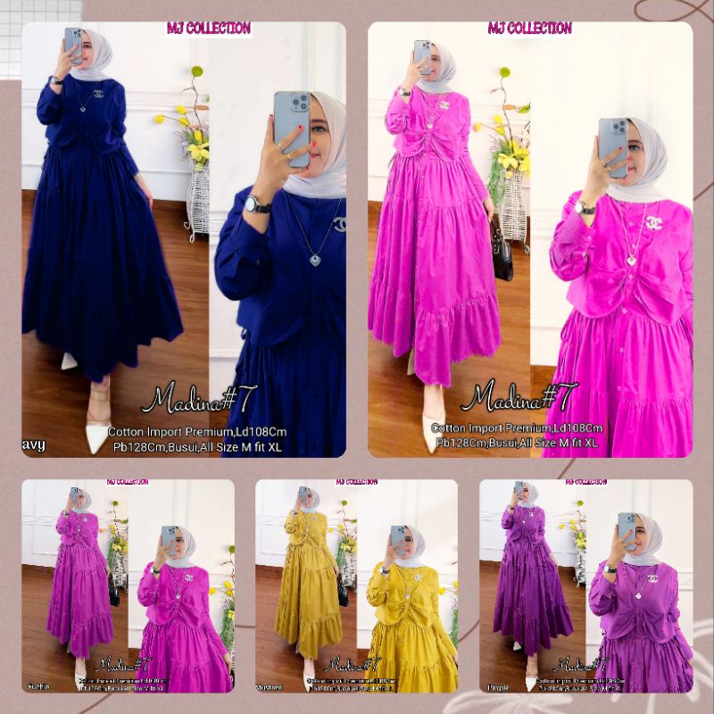 madina #7 by mj collection best seller/gamis/dress/maxy