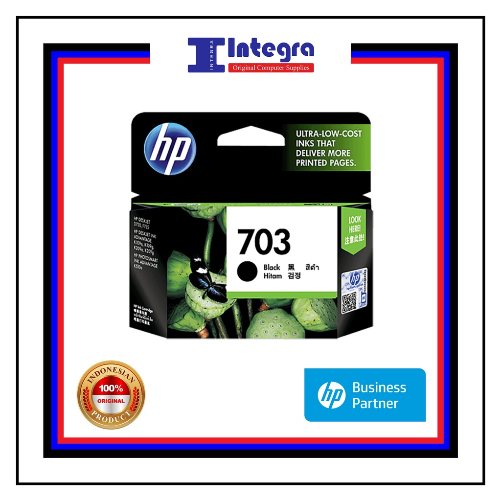 Tinta HP 703 Black Original Cartridge - CD887AA