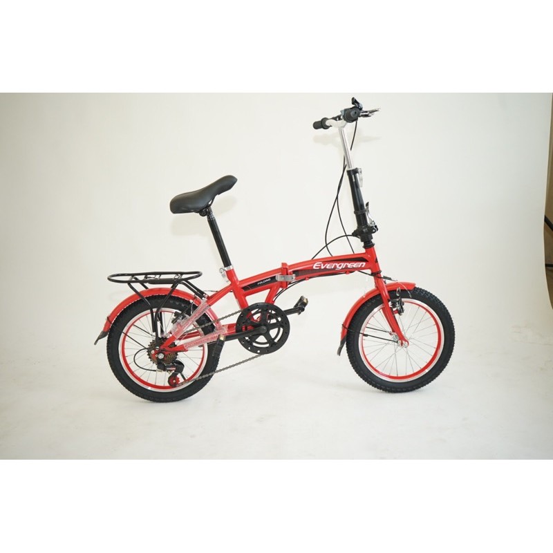Sepeda Lipat Evergreen 16 Inch 7 speed termurah dengan kualitas terbaik import Garansi frame SNI-7
