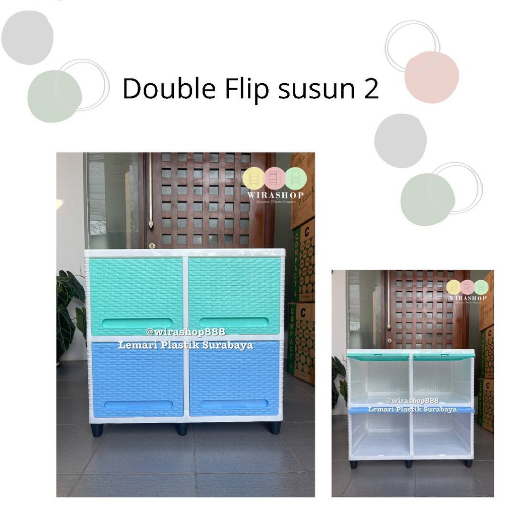 Lemari Club Double Flip Susun 2