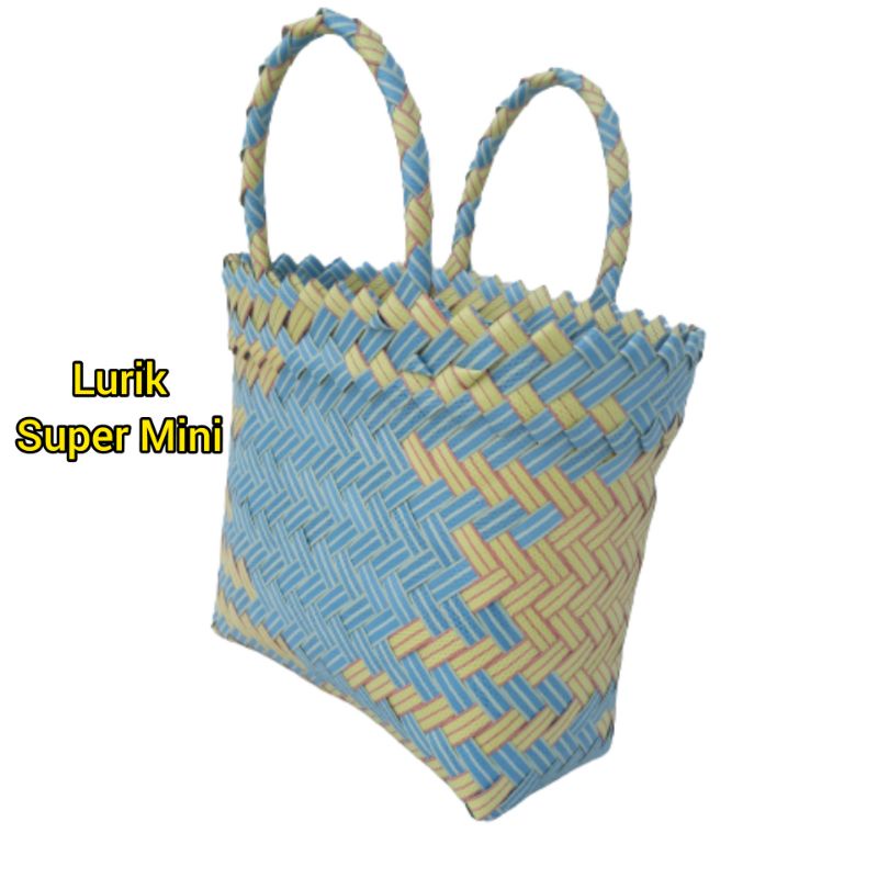 Tas Anyaman Plastik Lurik Super Mini/ Tas Souvenir Cantik