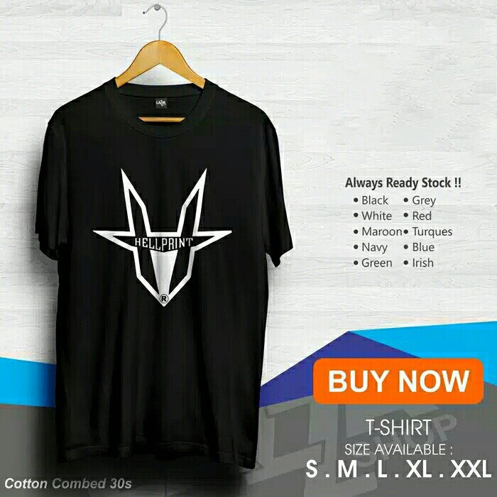 kaos distro hellprint premium / kaos baju band hellprint