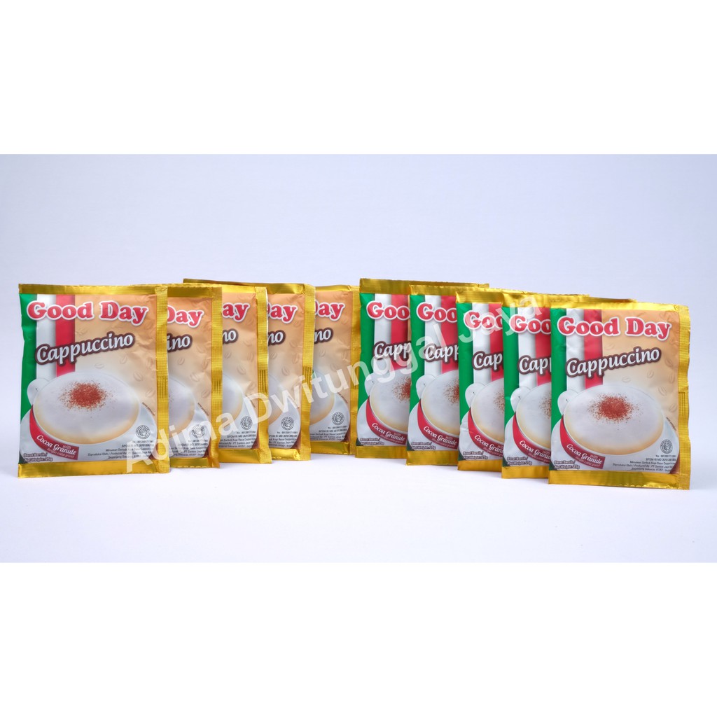 Kopi Good Day Cappuccino 10's x 25 gr (1 Renceng isi 10 Sachets)