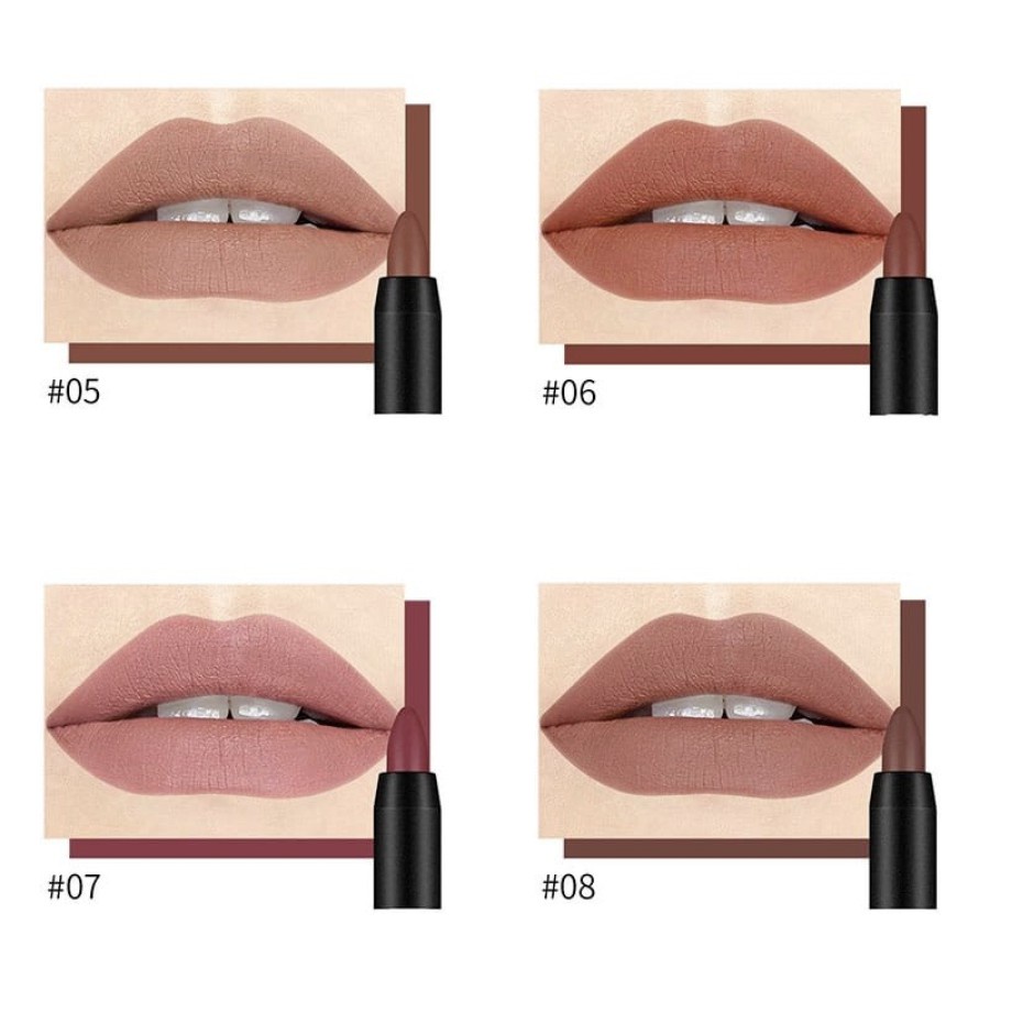 DNM Pensil Lipstik Matte Clay Lipstick Pencil Tahan Lama Dan Tidak Lengket Long Lasting Matte Rotate 19 Colour LA081