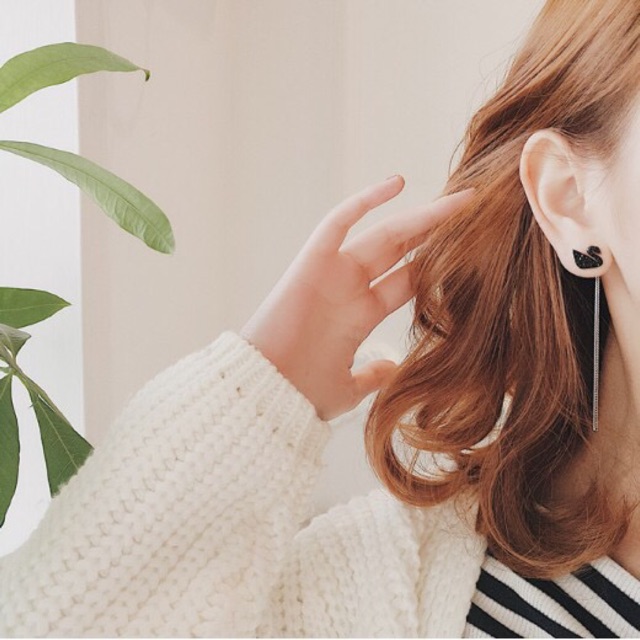 anting swan / anting angsa / anting panjang simple / anting silver