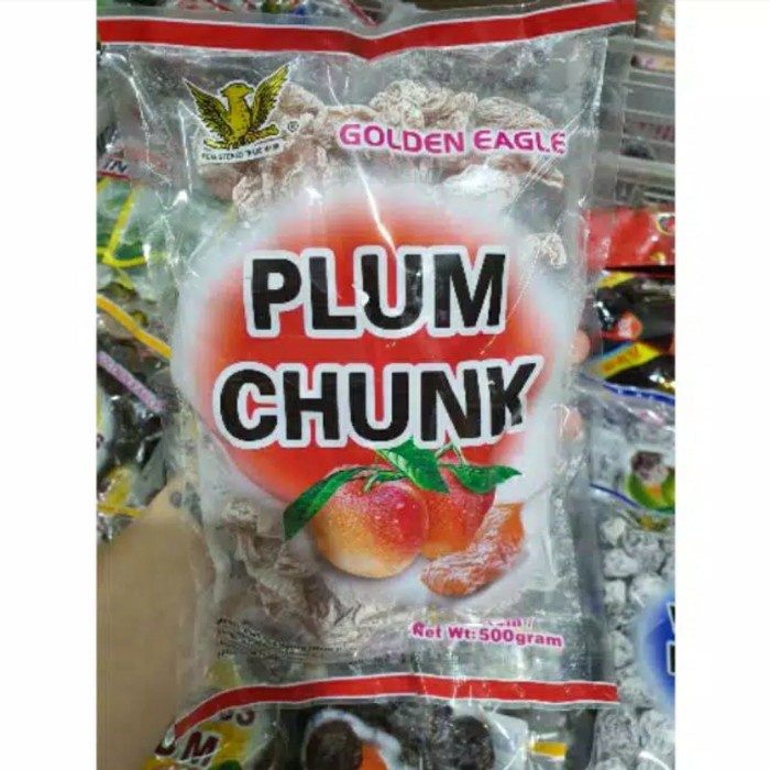 

Buah Kering - Golden Eagle Plum Chunk 500Gr. Manisan Buah Plum Putih Kering / Kiambo